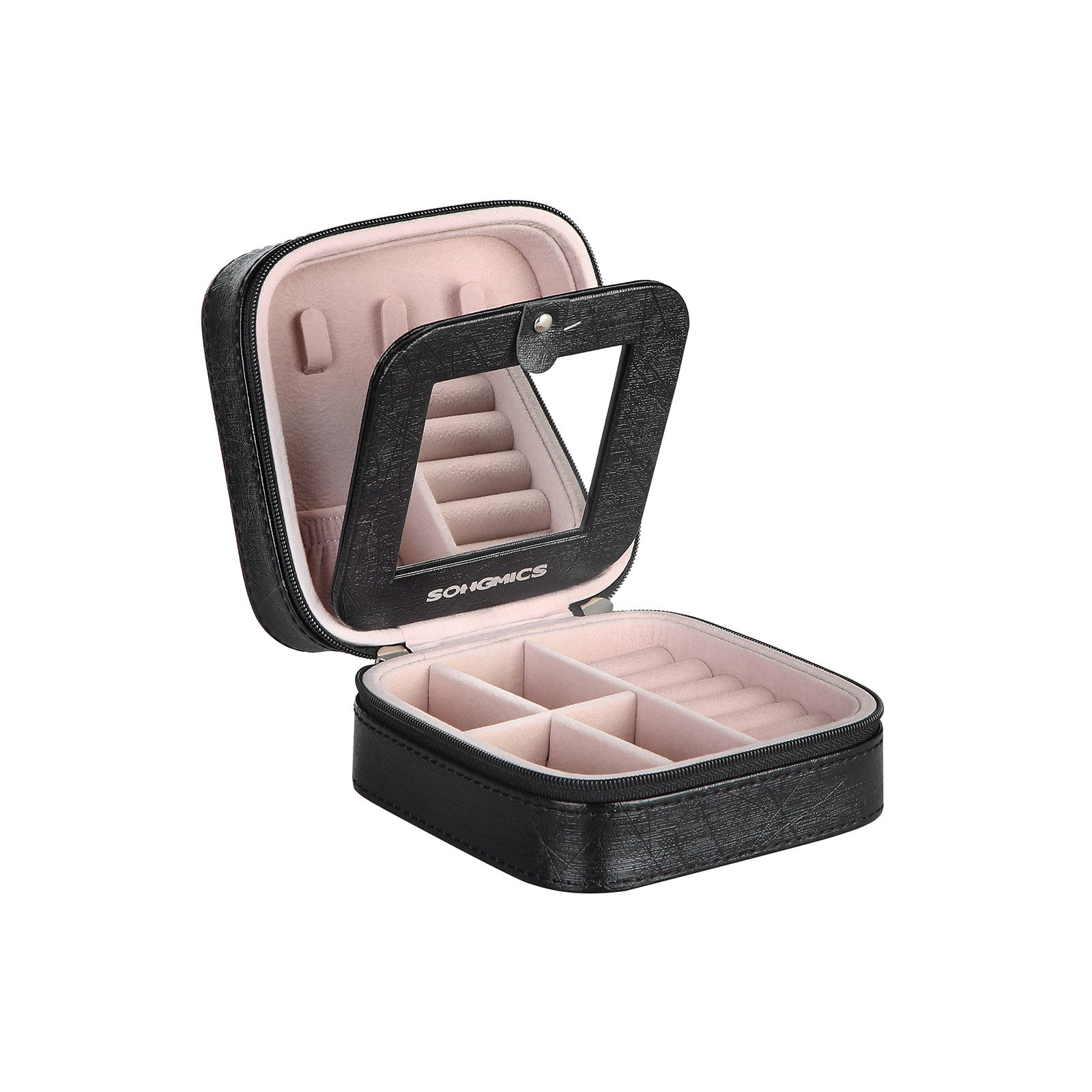 Schmuckschachtel-Mirror-PU-Deckungs-Gift-Ideen-Ink-Black