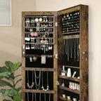 Juwelierschrank - Hängende Spiegelschrank - Wandschrank - Vintage Brown