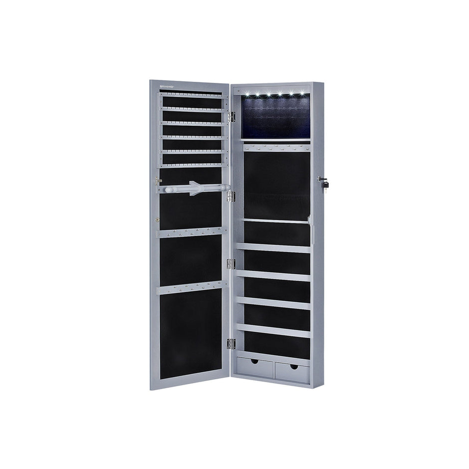 Juwelierschrank - Hängende Spiegelschrank - Wandschrank - Vintage Brown