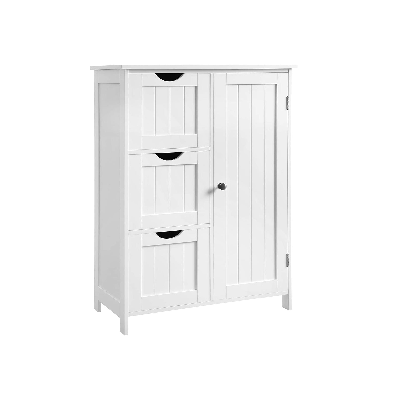 Badezimmermöbel - mit 3 großen Schubladen - einstellbares Tafel - Weiß
