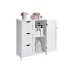 Badezimmermöbel - mit 3 großen Schubladen - einstellbares Tafel - Weiß
