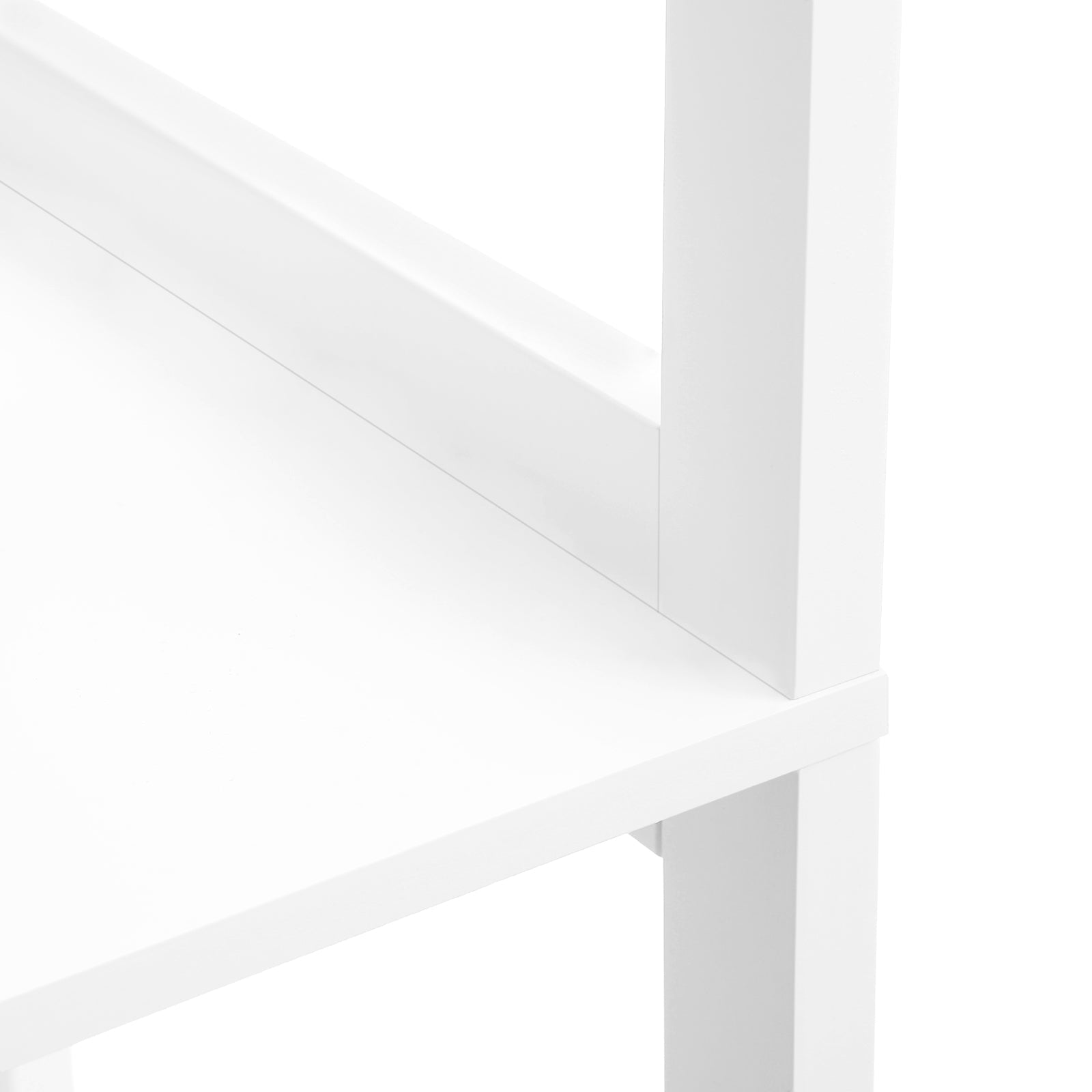 Badezimmerschrank - abgetrennter Hochschrank - 60 x 32,5 x 154 cm - 3 offene Fächer - 1 Schublade - 2 Türen - Weiß