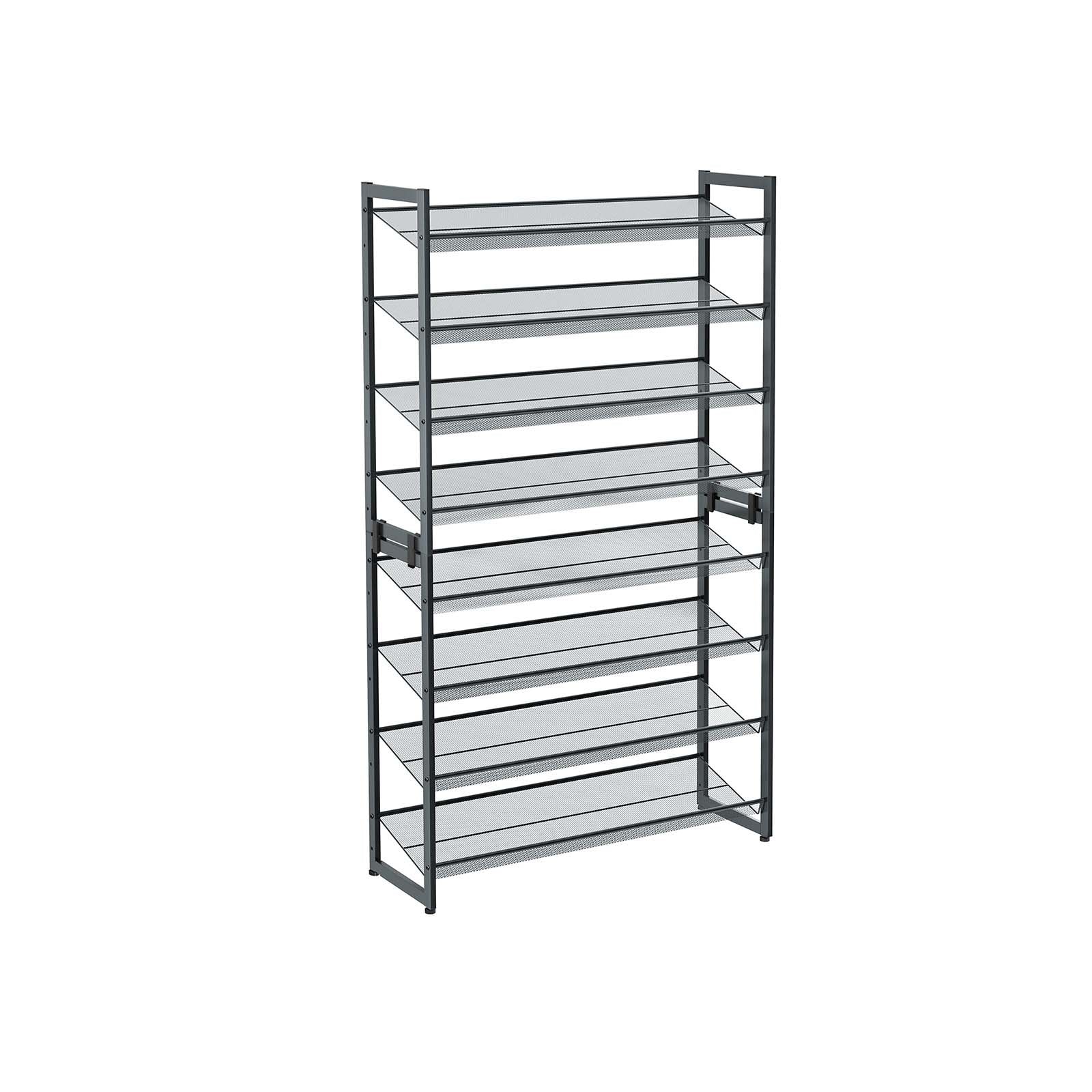 Schuhregal - 8 Level - Stapelbare Schuhspeicherung - 2 x 4 Level