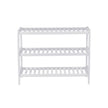 Schuhregal - Bambus - 3 Level - 70 x 55 x 26 cm - Weiß