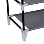 Schuhschrank - Schuhregal mit 10 Schichten - für ca. 27 Paar Schuhe - staubdicht - grau