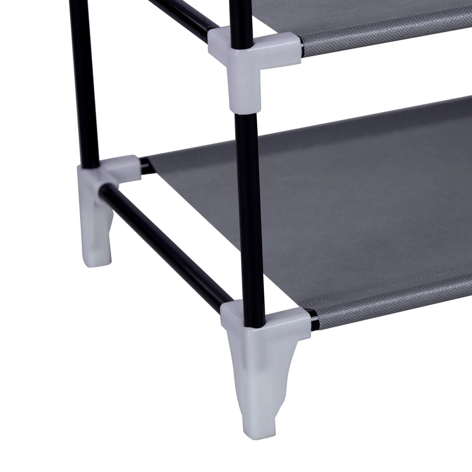 Schuhschrank - Schuhregal mit 10 Schichten - für ca. 27 Paar Schuhe - staubdicht - grau