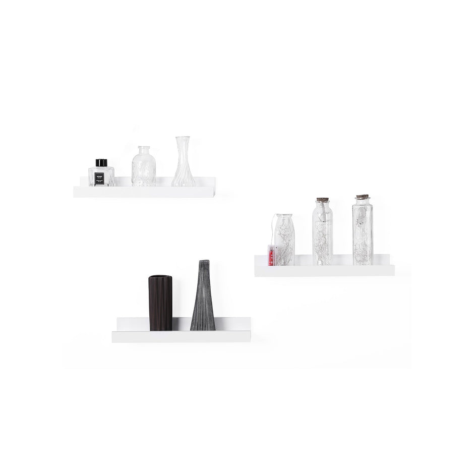 Bücherregale - schwebend - 3 - Hochglanz weiß