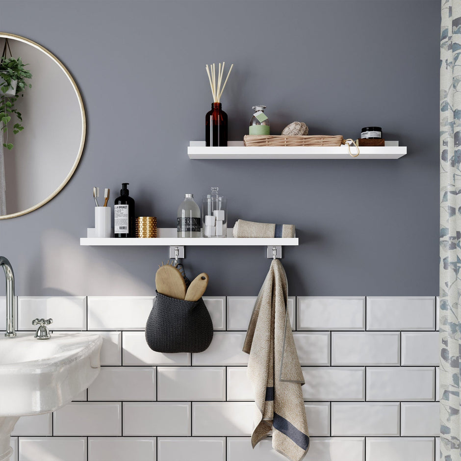 Schwimmende Bretter - 2 - glänzend weiß