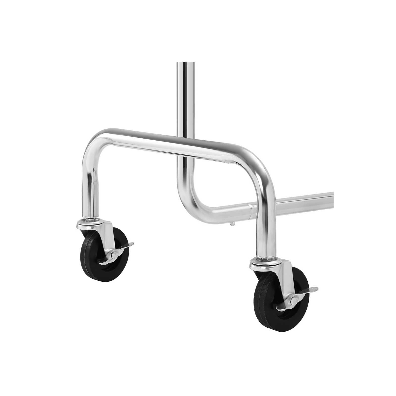 Kleidungsständer - auf Rädern - mit Stange - Schwarz