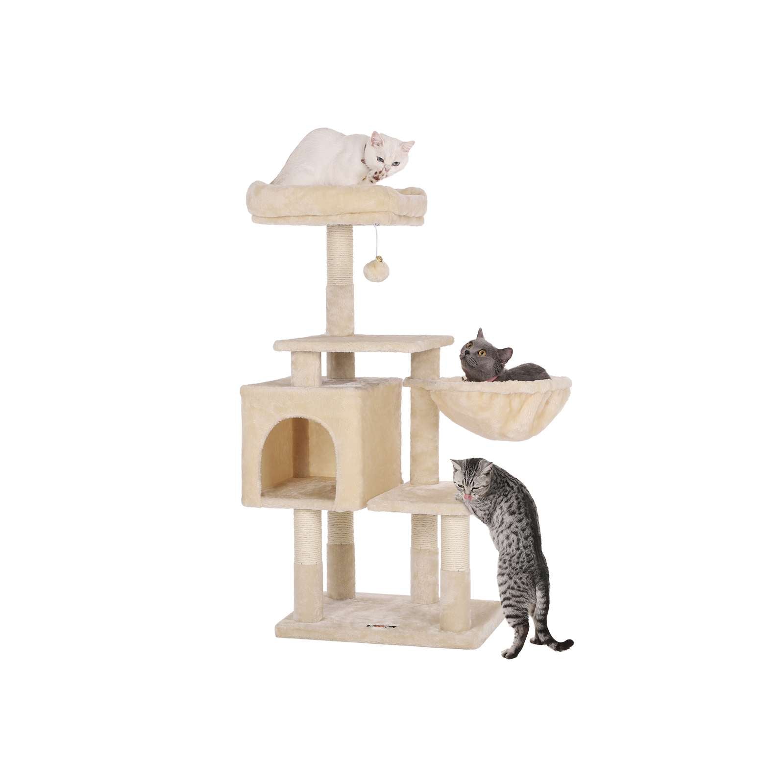 Kratzerpfosten - mit Lounger - 110 cm - Beige