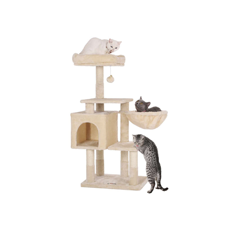 Kratzerpfosten - mit Lounger - 110 cm - Beige