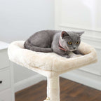 Kratzerpfosten - mit Lounger - 110 cm - Beige