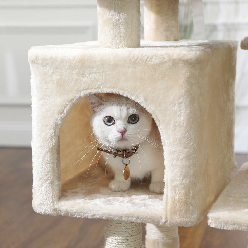 Kratzerpfosten - mit Lounger - 110 cm - Beige