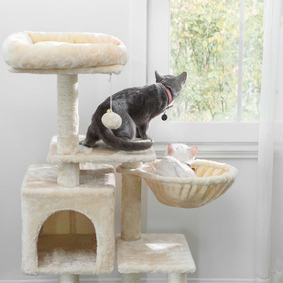 Kratzerpfosten - mit Lounger - 110 cm - Beige