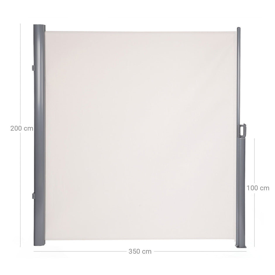 Seitendach - Bildschirm anzeigen - Windschutzscheibe - 200 x 350 cm - Beige