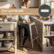 Set – med barstolar i stål, stapelbara avtagbar rygg, – 4 44,5 x 45,5 x 103 cm