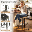 Set – med barstolar i stål, stapelbara avtagbar rygg, – 4 44,5 x 45,5 x 103 cm