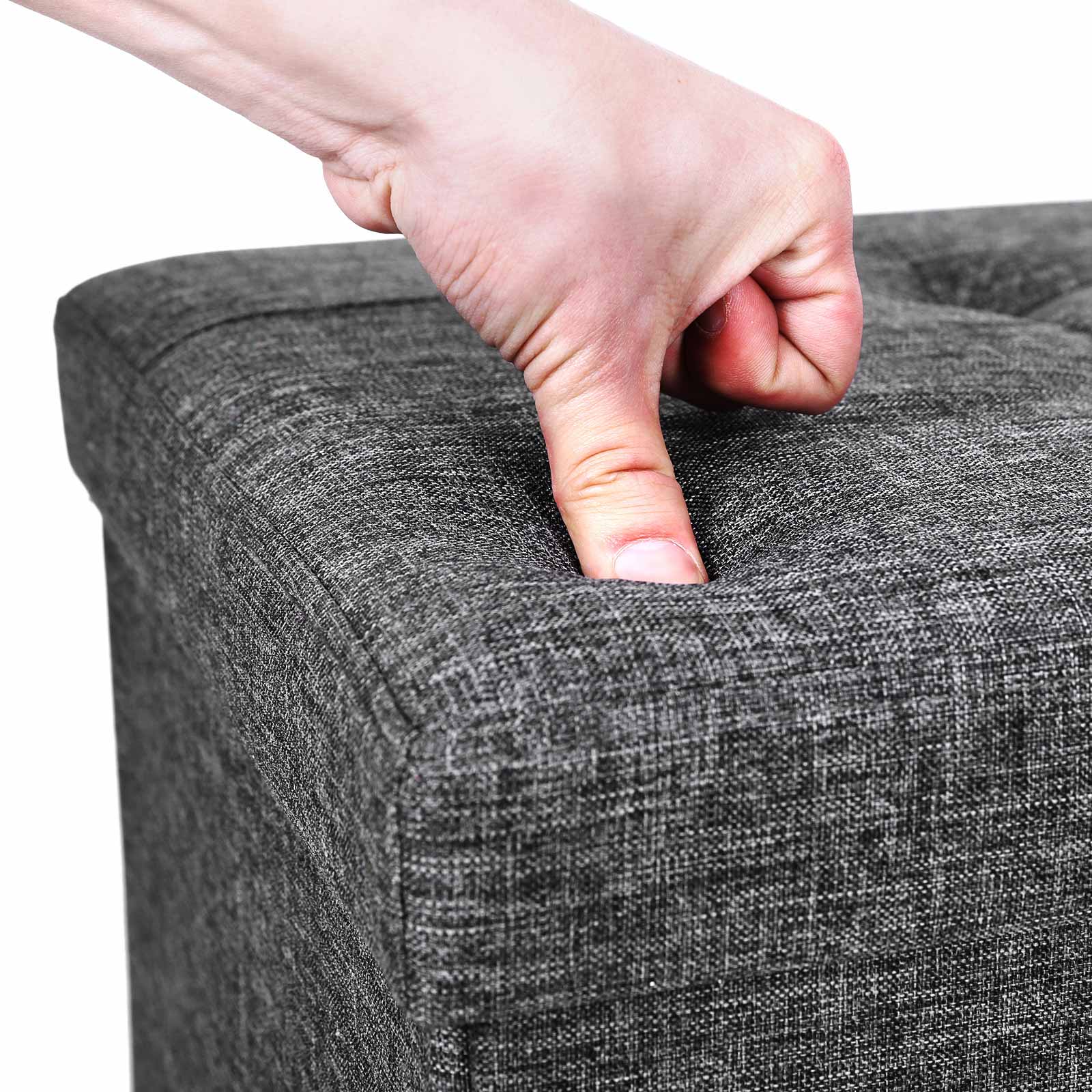 Sitzkasten 110 cm dunkelgrau gemischt