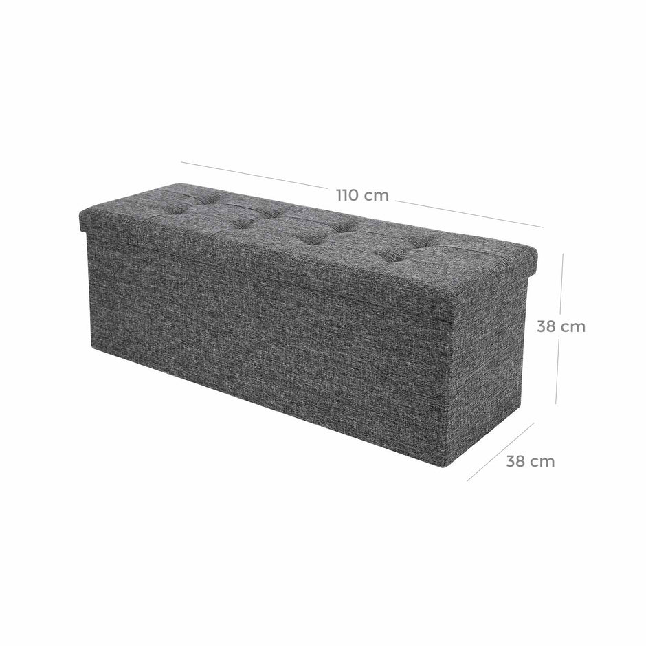 Sitzkasten 110 cm dunkelgrau gemischt