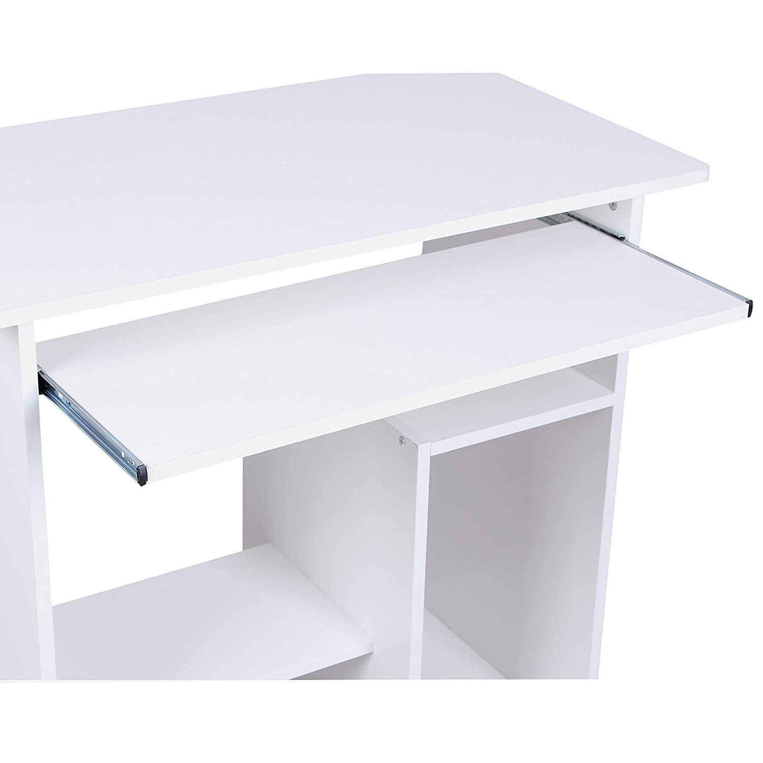Schreibtisch - mit ausgedehnbarer Tastatur - Weiß