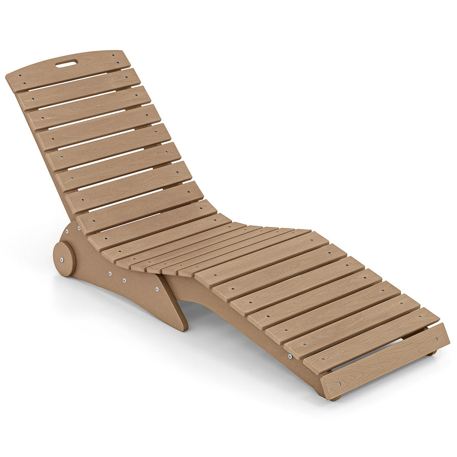 Solbädd – i HDPE, ergonomisk S formad trädgårdslägenhet, väderbeständig strandbädd med hjul