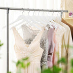 Kleerhangers - Massive Holzanhänger - Set von 20 - mit Kerben - Weiß