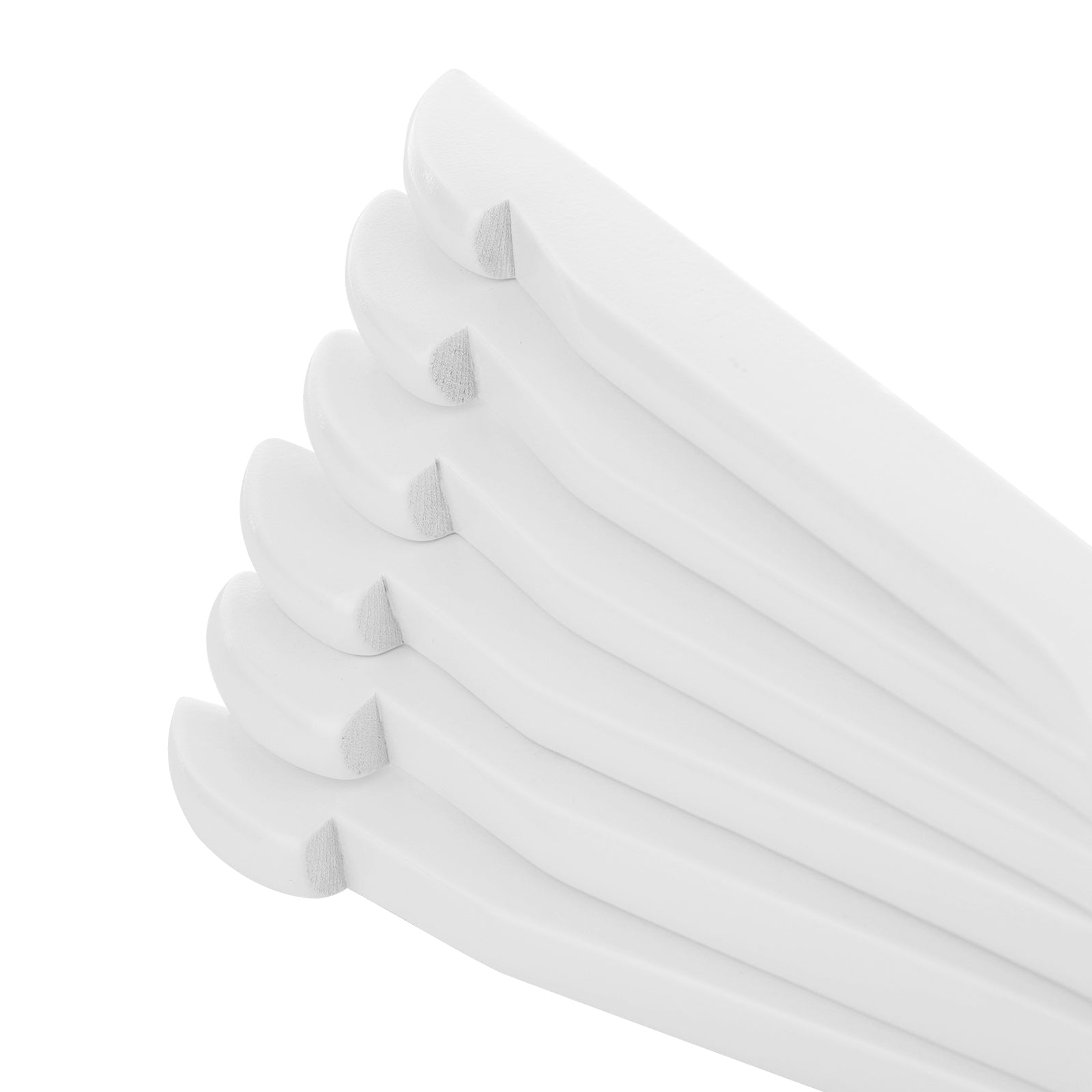 Kleerhangers - Massive Holzanhänger - Set von 20 - mit Kerben - Weiß