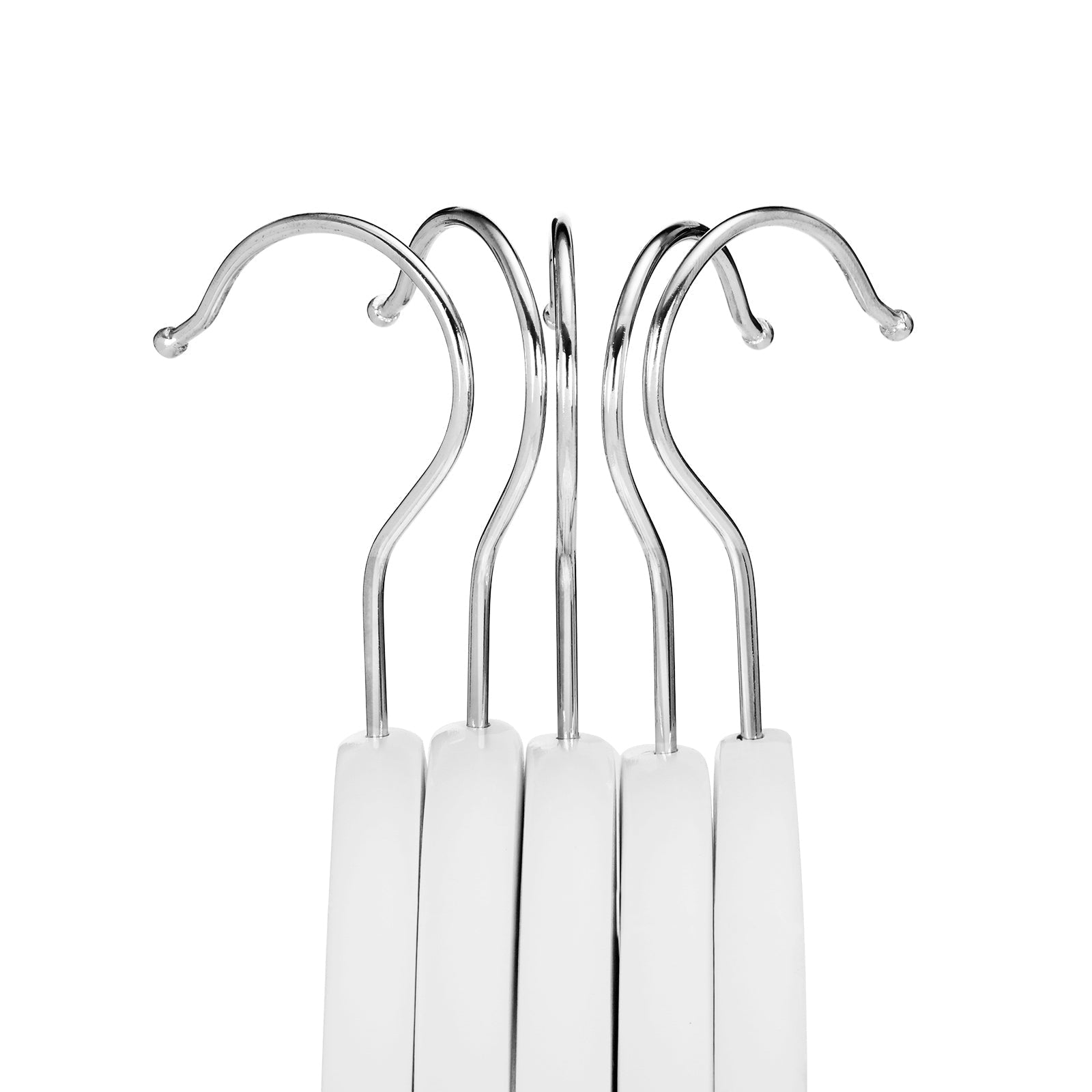 Kleerhangers - Massive Holzanhänger - Set von 20 - mit Kerben - Weiß