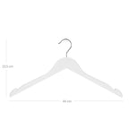 Kleerhangers - Massive Holzanhänger - Set von 20 - mit Kerben - Weiß