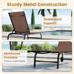 Solstol – med hjul, stabil 6‑läges justerbar ryggstöd som kan läggas platt 180°