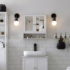 Spiegelschrank - Wandschrank - Doppeltür - Holz - Weiß