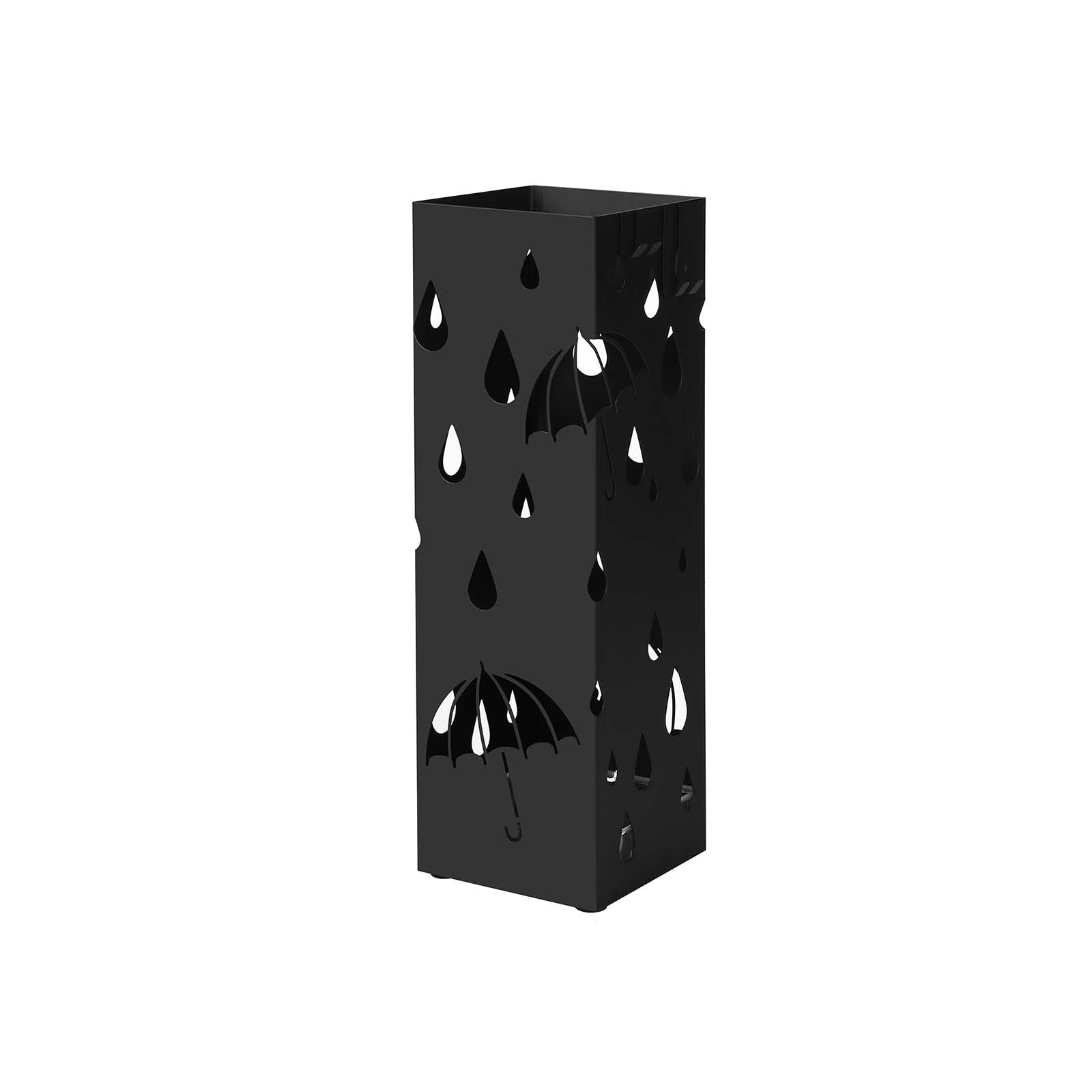 Dachhalter - Metallquadrat - mit 4 Haken und Wassersammelsbehälter - Schwarz