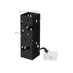 Dachhalter - Metallquadrat - mit 4 Haken und Wassersammelsbehälter - Schwarz
