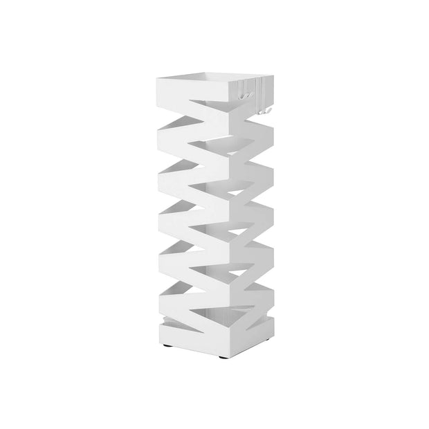 Regenschirmhalter - Quadratisches Design - mit Wassersammlung - Weiß