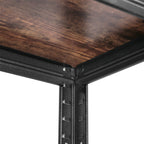 Lagerregal - Schrank mit 5 Regalen - 150 x 75 x 30 cm - bis 400 kg - Industrial - Schwarz