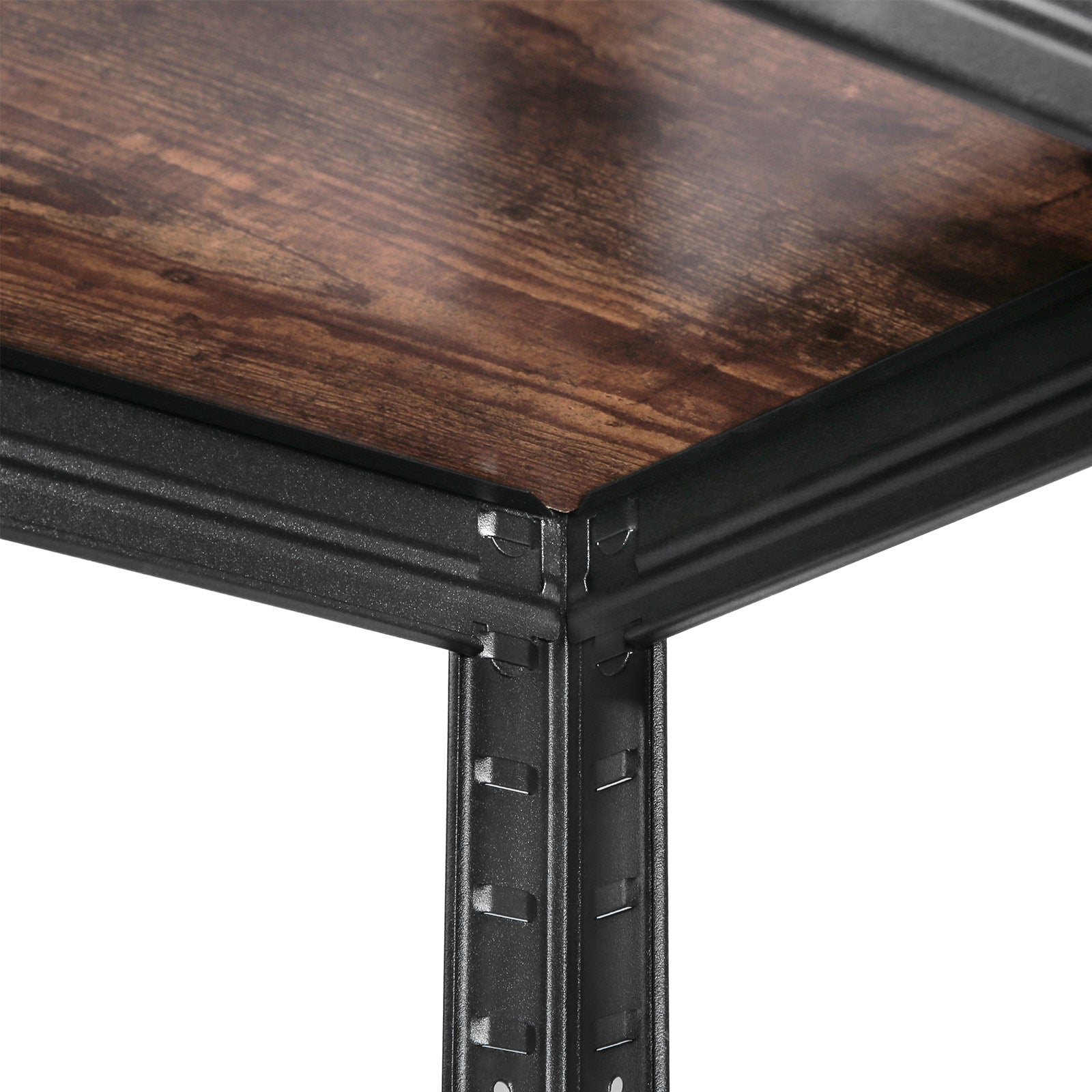 Lagerregal - Schrank mit 5 Regalen - 150 x 75 x 30 cm - bis 400 kg - Industrial - Schwarz