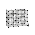 Schuhregal - Würfelschrank - 15 Metalldrahttaschen - Weiß