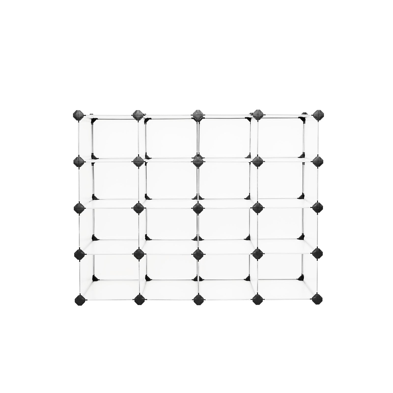 Schuhregal - Kunststoff - mit 15 Fächern - Schuhspeicher - Weiß