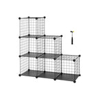 Würfelschrank - Garderobe mit 6 Würfel - 63 x 31 x 93 cm - Schwarz