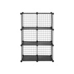 Würfelschrank - Garderobe mit 6 Würfel - 63 x 31 x 93 cm - Schwarz