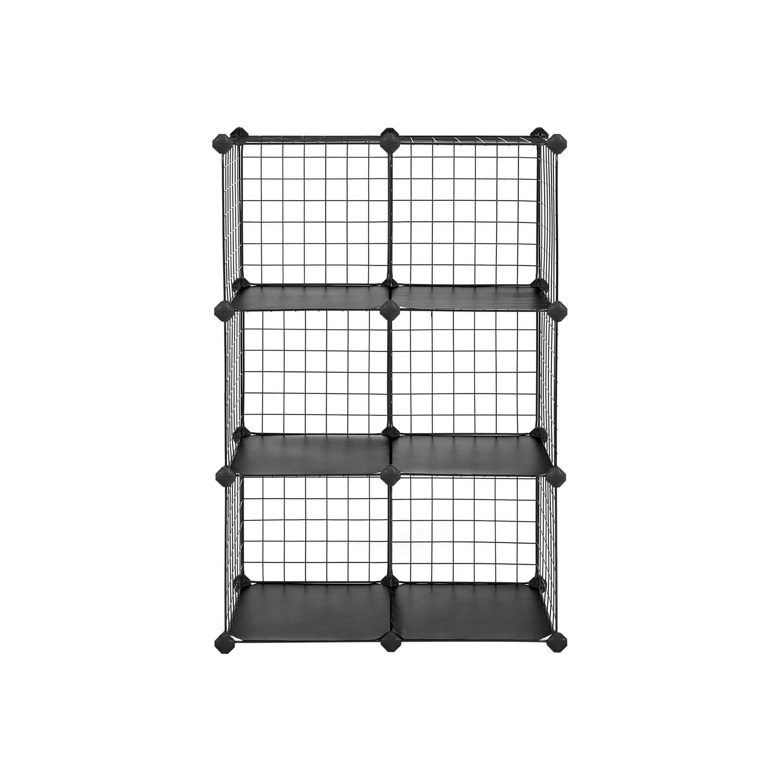 Würfelschrank - Garderobe mit 6 Würfel - 63 x 31 x 93 cm - Schwarz