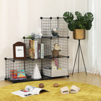 Würfelschrank - Garderobe mit 6 Würfel - 63 x 31 x 93 cm - Schwarz