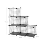 Würfelschrank - Garderobe mit 6 Würfel - 63 x 31 x 93 cm - Schwarz