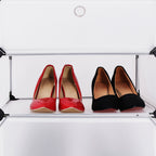 Schuhregal - Haken -UP -Schrank - Kunststoff - 10 Fächer - mit Türen - Weiß