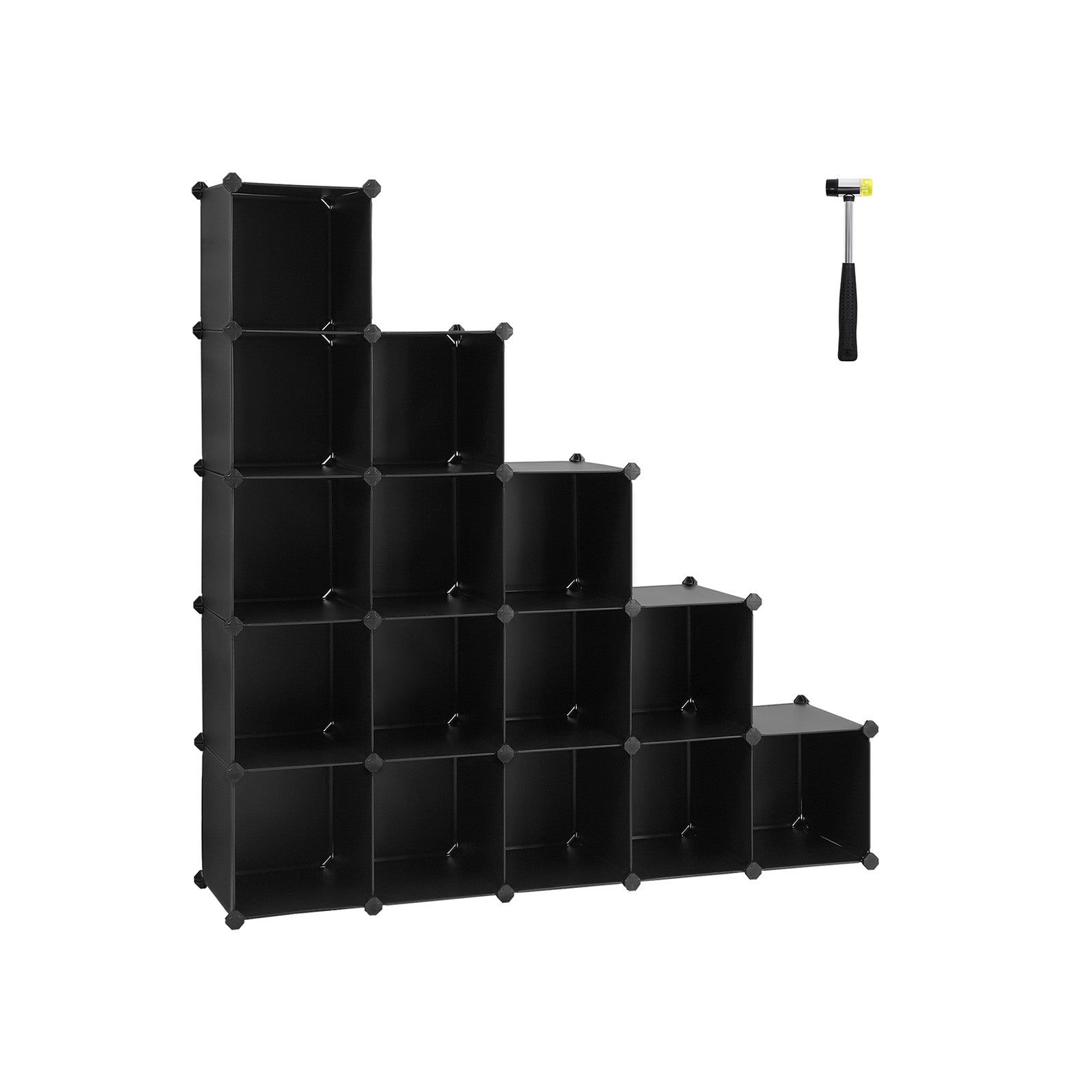 Würfelschrank - Racking -System - 16 Würfel - transparent