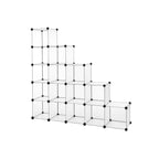 Würfelschrank - Racking -System - 16 Würfel - transparent