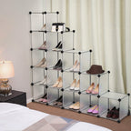 Würfelschrank - Racking -System - 16 Würfel - transparent