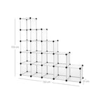 Würfelschrank - Racking -System - 16 Würfel - transparent