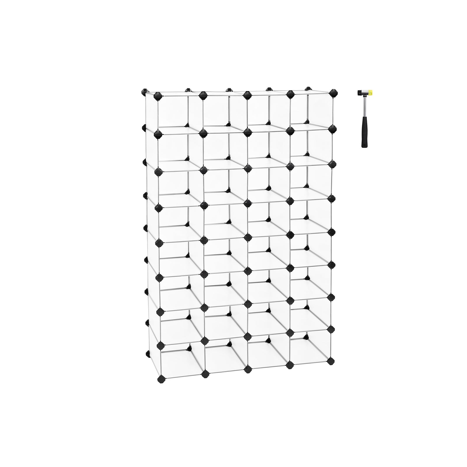 Würfelschrank - Lagerschrank - 32 Fächer - transparentes Design
