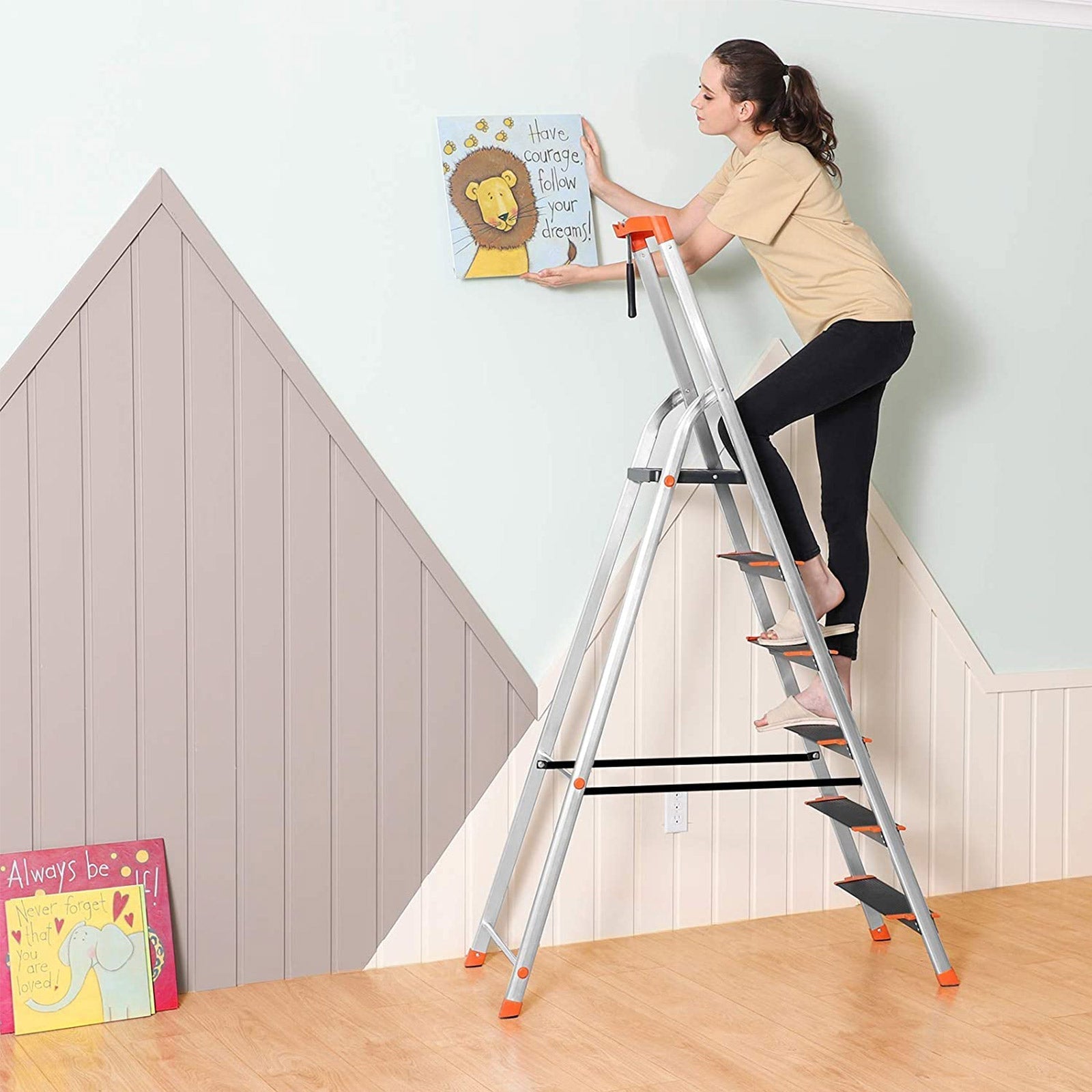 Treppenlade - Klapper - DIY Leiter - Metall - Silber